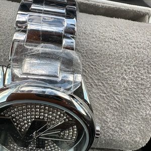 Womens Michael Kors MK6554 Bradshaw Quartz Silver Bracelet Watch 43mm